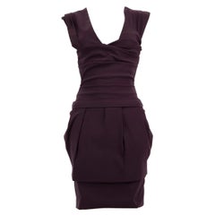 Preen By Thornton Bregazzi Purple Pleated Dress Size M