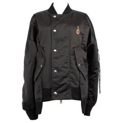 Moncler Moncler x Palm Angels Black Logo Bomber Jacket Size L