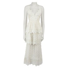 Self-Portrait White Lace Ivy Midi Dress Size XS