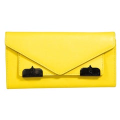 Alexander McQueen Yellow Leather Wallet