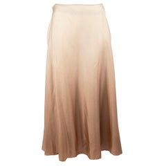 Dior 2019 Beige Silk Ombré Midi Skirt Size S