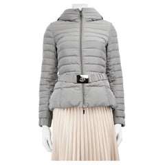 Used Moncler Grey Quilted Puffer Jacket Size S