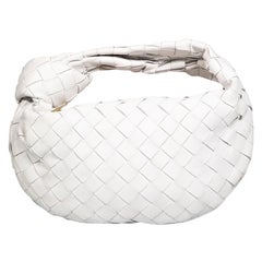 Bottega Veneta Intrecciato Jodie aus weißem Leder Intrecciato