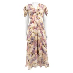 Zimmermann Floral Silk Maxi Dress with Slip Size M