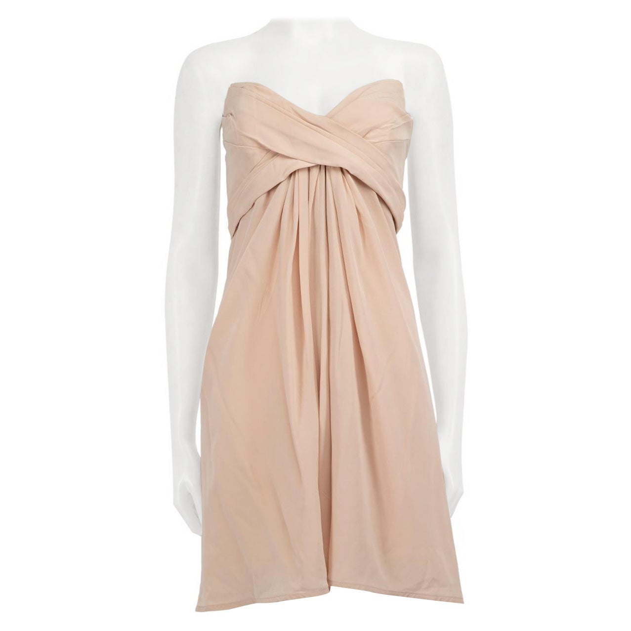 Zimmermann Pink Silk Strapless Mini Dress Size L For Sale