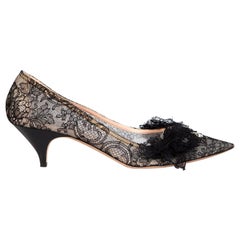 Rochas escarpins noirs à talons bas, taille IT 41
