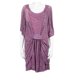 Elie Saab Purple Embellished Dress Size XL