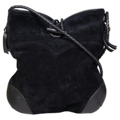 Isabel Marant Black Suede Tyag Crossbody Bag