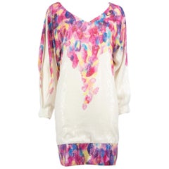 Diane Von Furstenberg Abstract Sequinned Mini Dress Size M