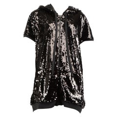 Faith Connexion Faith Connexion x Kappa Black Sequinned Hoodie Size XS