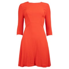 Sandro Orange Opened Back Detail Mini Dress Size S