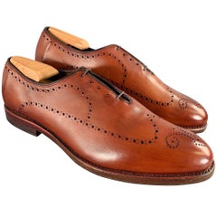 ALLEN EDMONDS Size 9.5 -Fairfax- Brown Perforated Leather Lace-Up Shoes