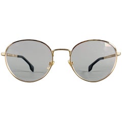 VERSACE Gold Black Metal Readers Frames