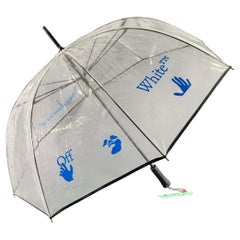 OFF-WHITE Blu Chiaro -Uomo che nuota- Ombrello di plastica trasparente
