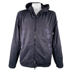 Moncler Taglia XXXL Giacca con Cappuccio in Poliammide Navy