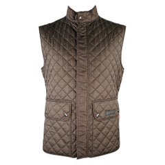 BELSTAFF Größe 46 Brown Steppweste Polyester Druckknöpfe Weste