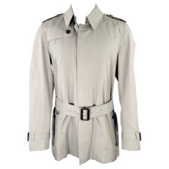 BURBERRY LONDON Größe 40 Grauer Trenchcoat aus Baumwollmischung