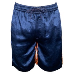 GUCCI Taglia 28 Blu Arancione Monogram Acetato Pantaloncini Joggers