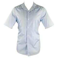 THE ROW Size S Blue Cotton Camp Short Sleeve Shirt