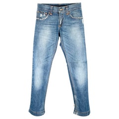 Dolce & Gabbana Taille 28 Jean en coton délavé bleu