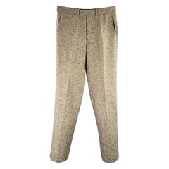 BURBERRY LONDON Size 30 Brown Beige Tweed Wool Flat Front Casual Pants