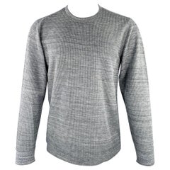 VINCE Größe M Grau Strick Baumwolle Polyester Rundhalsausschnitt Pullover