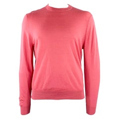 PAUL SMITH Size XL Pink Merino Wool Crew Neck Pullover