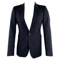BURBERRY PRORSUM Size 36 Black Virgin Wool Mohair Sport Coat