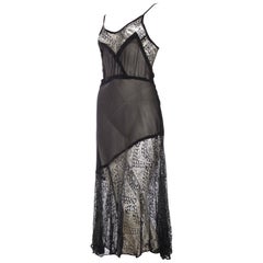 Sheer Silk And Lace Lingerie Slip Dress