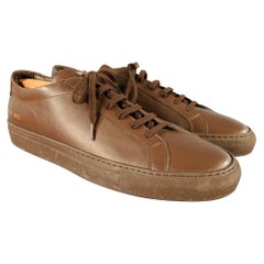 Common Projects misura 11 scarpe da ginnastica basse in pelle marrone