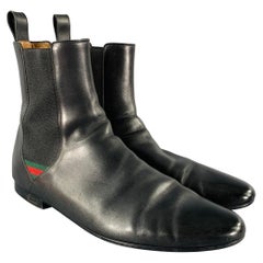 GUCCI - Bottes en cuir et matériaux mixtes noirs, taille 12,5