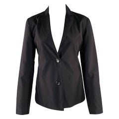 JIL SANDER Talla 8 Blazer negro de un solo pecho