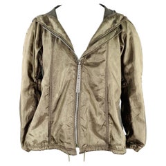 ISSEY MIYAKE Size L Green Sage Mesh Windbreaker Jacket