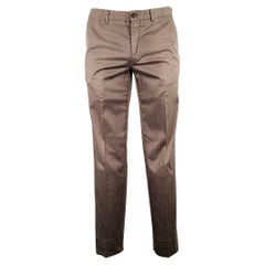 ERMENEGILDO ZEGNA Size 34 Grey Brown Cotton Blend Casual Pants