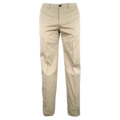 ERMENEGILDO ZEGNA Size 34 Tan Cotton Blend Flat Front Casual Pants