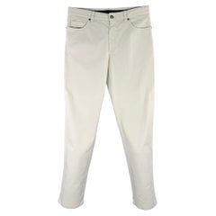 ERMENEGILDO ZEGNA Size 33 Beige Cotton Blend Straight Jeans