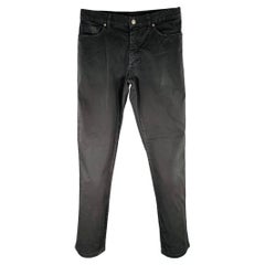ERMENEGILDO ZEGNA Size 33 Black Cotton Blend Straight Jeans