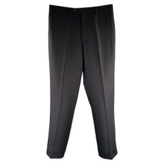 ARMANI COLLEZIONI Talla 32 Negro Pantalón de vestir delantero plano