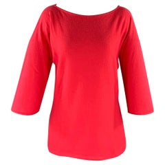 YVES SAINT LAURENT Size M Pink Coral Dolman Sleeve Pullover