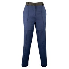 CELINE Size S Navy Black Wool Straight Dress Pants