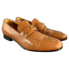 GUCCI Taglia 10,5 Pelle Tan Slip On Gucci