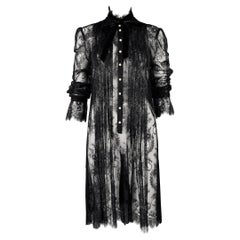 PHILOSOPHY di LORENZO SERAFINI Size 6 Black Lace Bow Dress