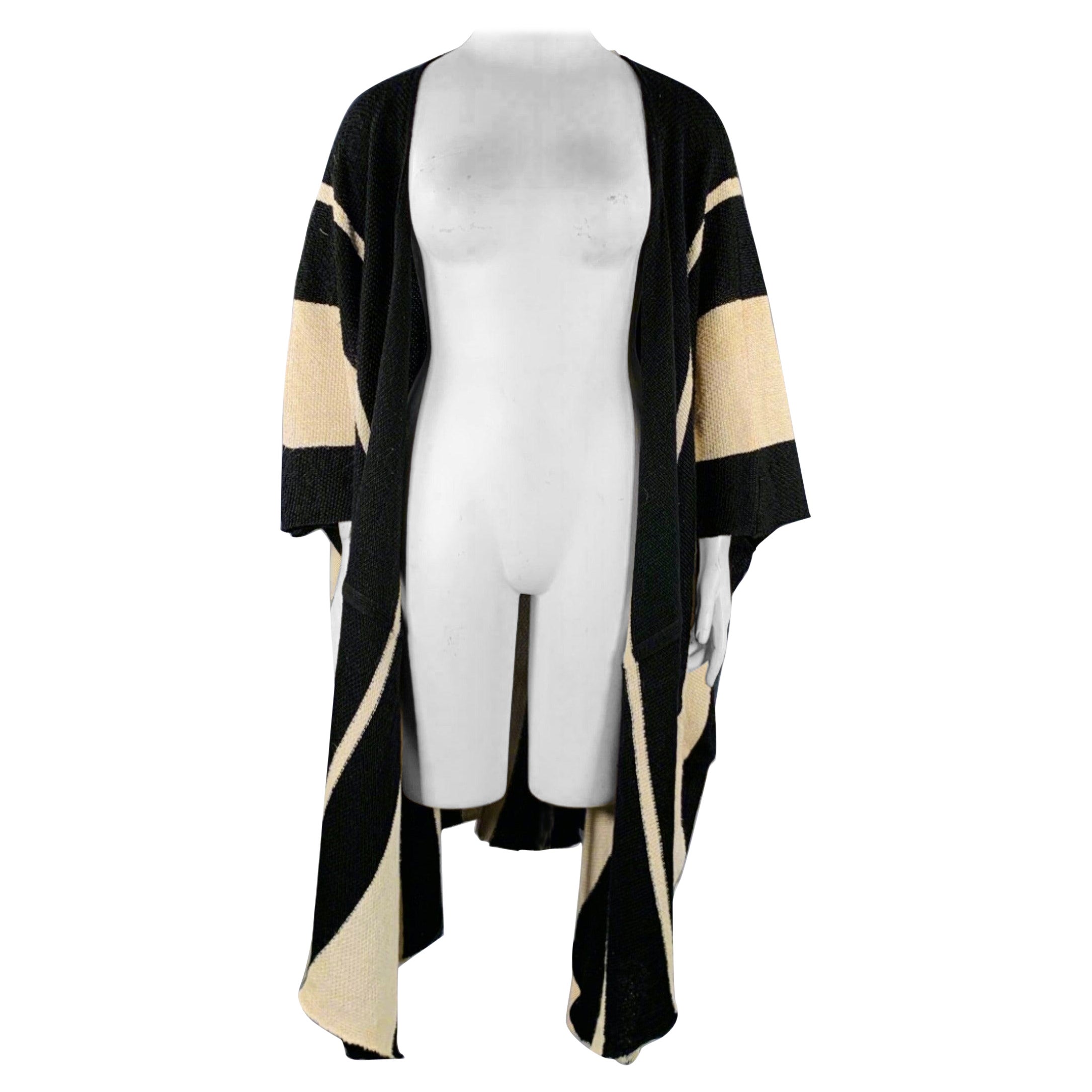 RALPH LAUREN Größe M/L Schwarz Beige Leinen Seide Color Block Strickjacke