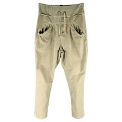KAPITAL Size M -Sarouel- Green Cotton Drop Crotch Casual Pants