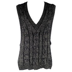 WALTER VAN BEIRENDONCK 2022 Talla L Negro Superkid Jersey Chaleco Mohair