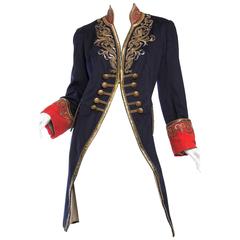 Victorian Livery Frock Coat with Antique Gold Embroidery