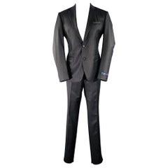 Abito in lana vergine NEIMAN MARCUS taglia 40 grigio antracite con punta di chiodo