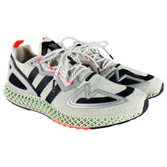 ADIDAS Size 11 Green Black Nylon Lace-Up Sneakers