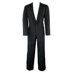 ARMANI COLLEZIONI Size 40 Black Wool Shawl Collar Tuxedo