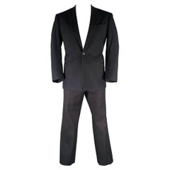 Just Cavalli Taille 46 Tuxedo noir en coton mélangé à boutonnage unique